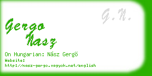 gergo nasz business card