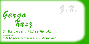 gergo nasz business card